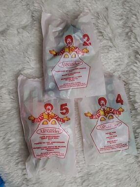 Madame Alexander Promotional Happy Meal Toys In Bag.